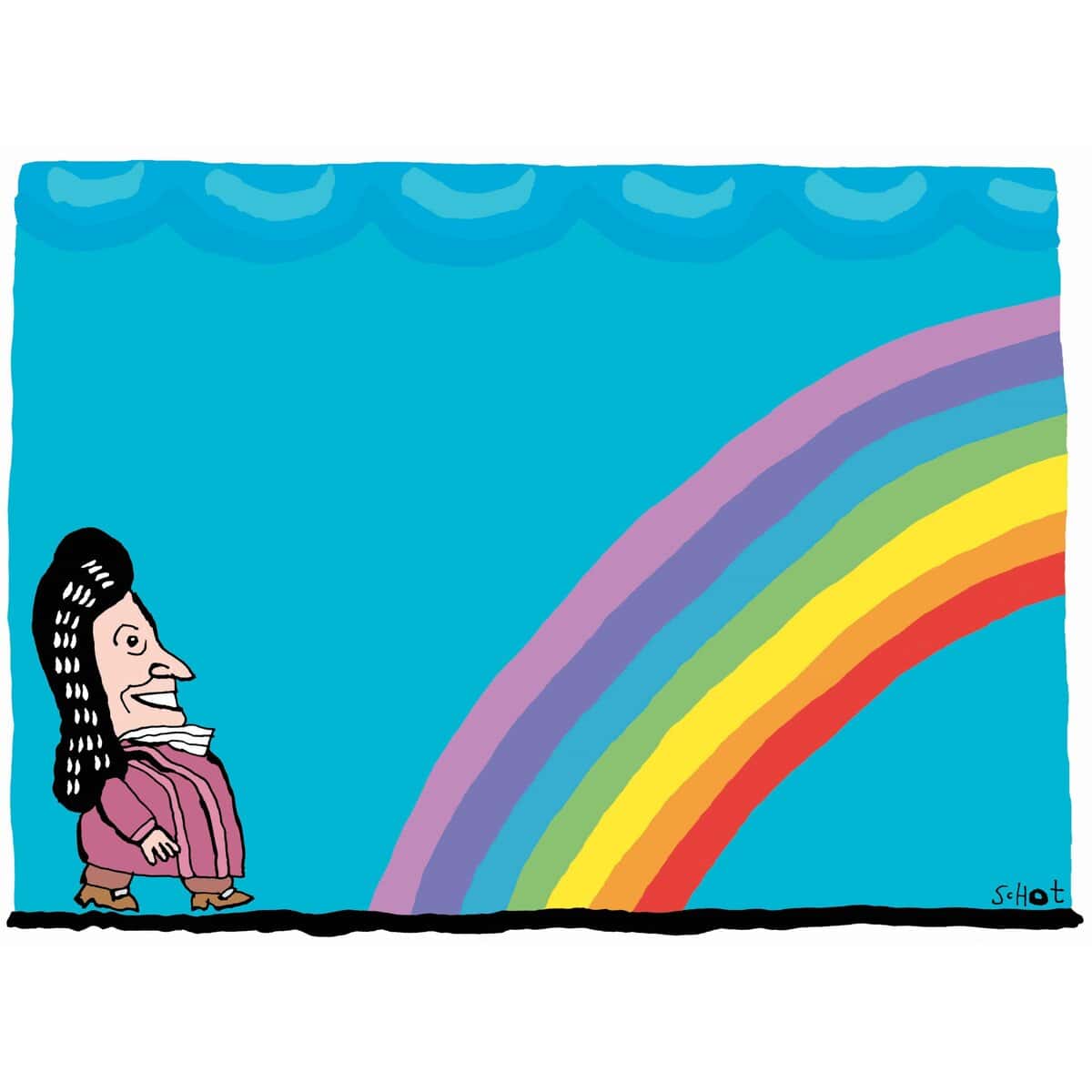 Gottfried Wilhelm Leibniz best mogelijke wereld bas van der schot illustratie