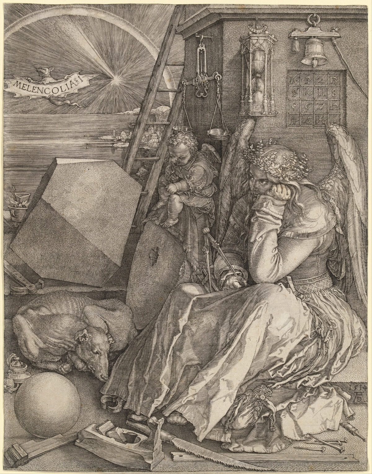 ‘Melencolia I’, gravure van Albrecht Dürer uit 1514 melancholie