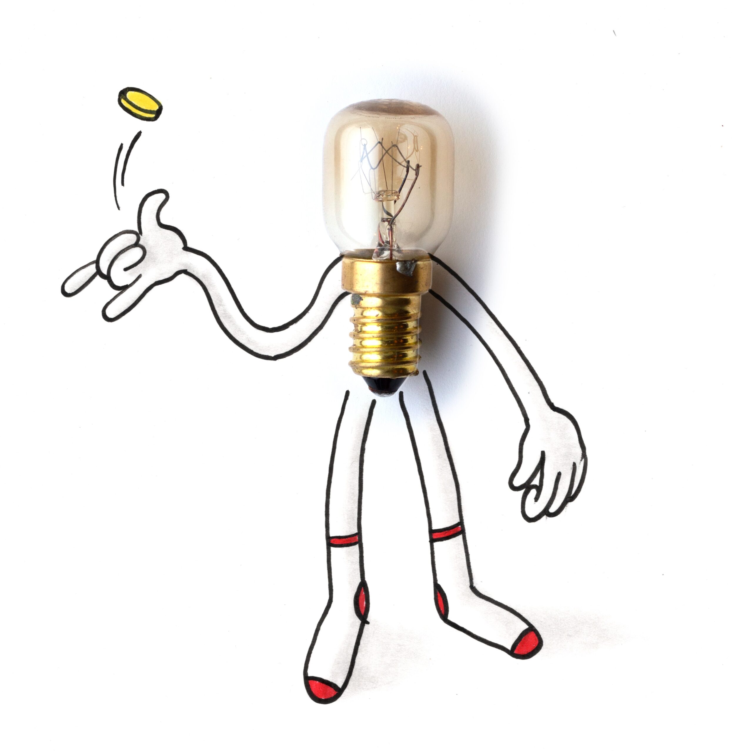 Lampje gooit een muntje op toeval