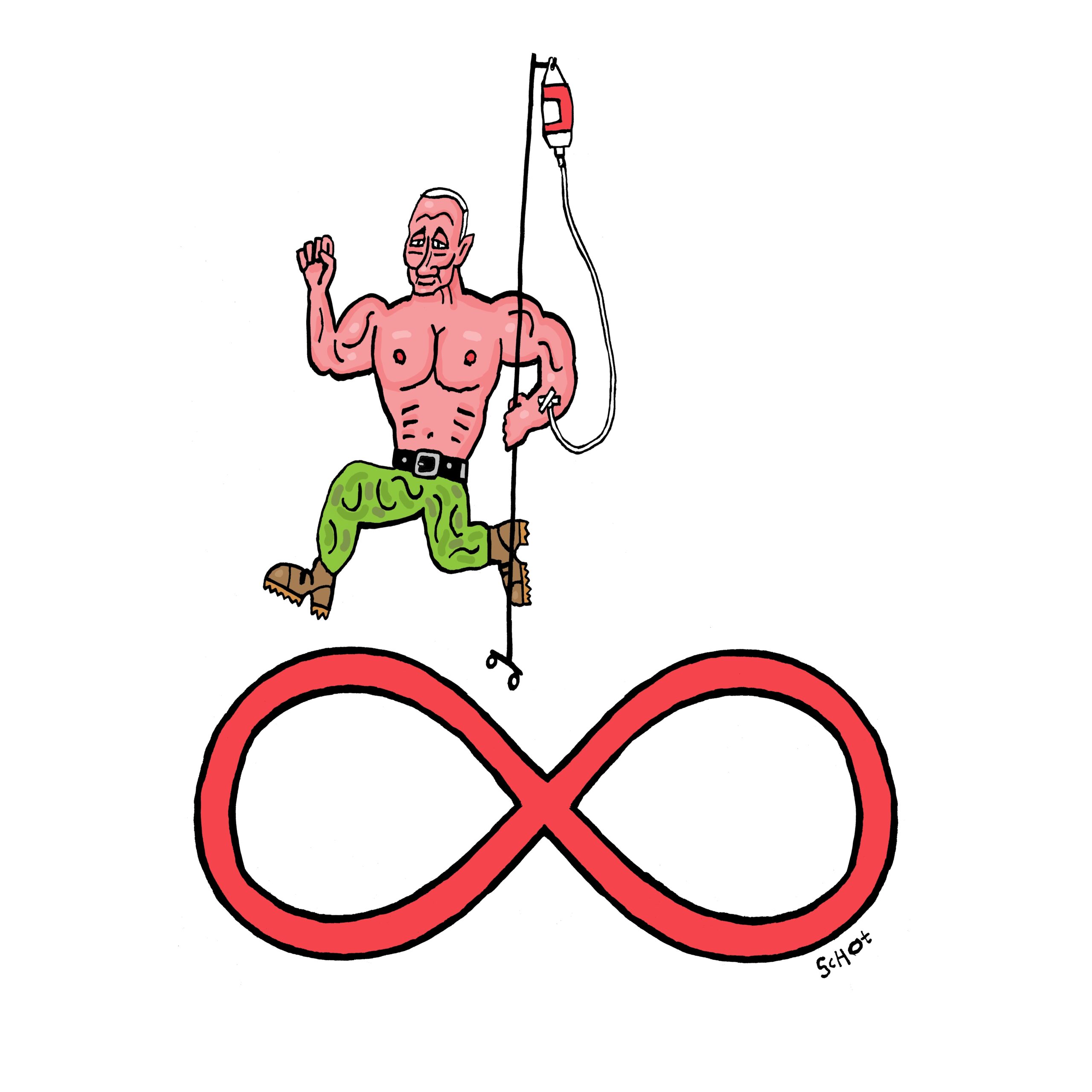 Poetin aan het infuus het eeuwige leven