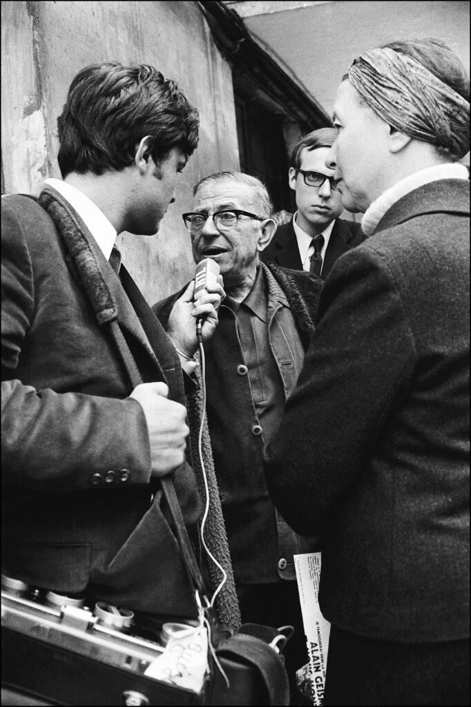 Sartre, Simone de Beauvoir, filosoof, interview, zwart wit