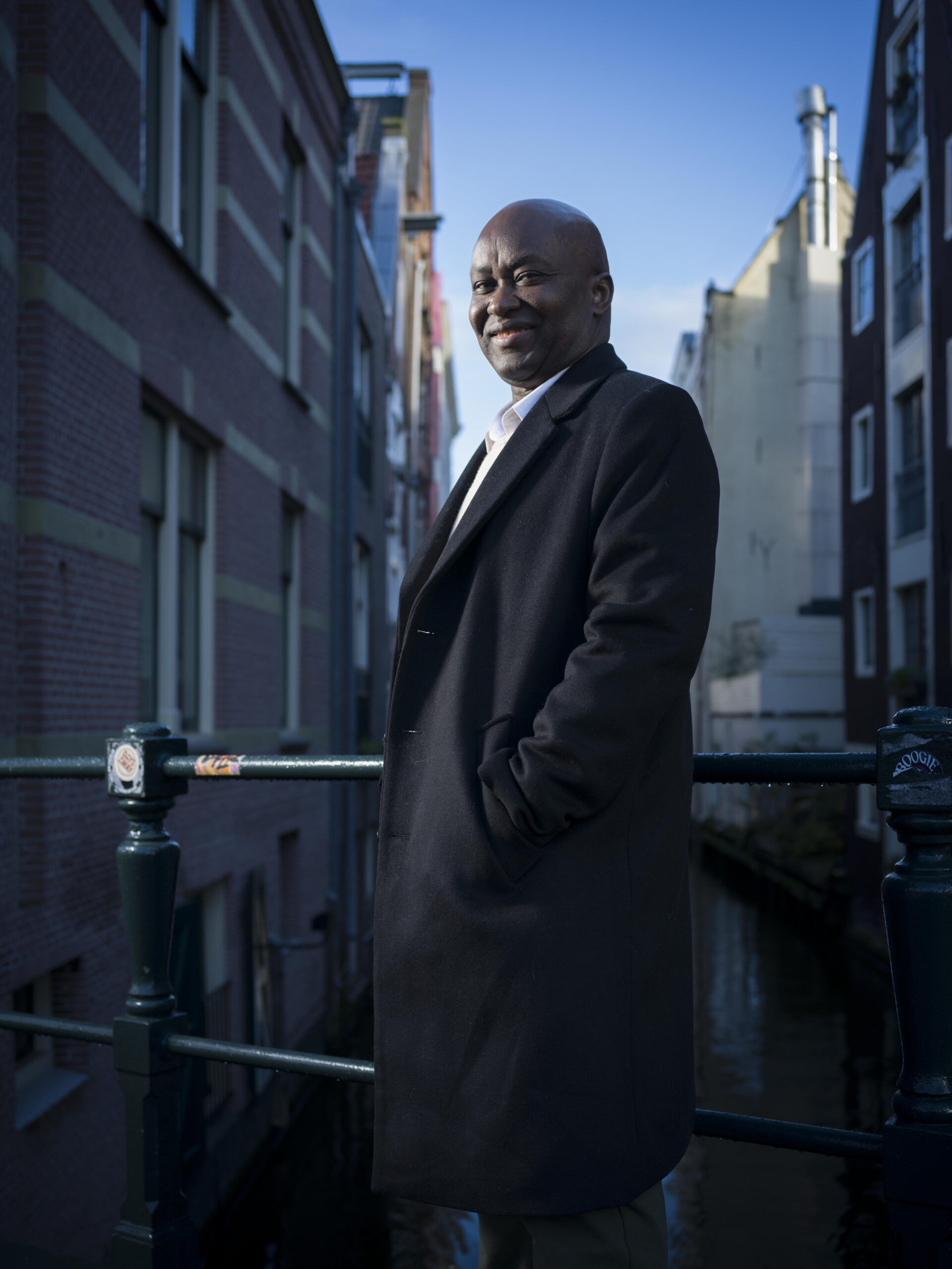 filosoof Achille Mbembe in Amsterdam