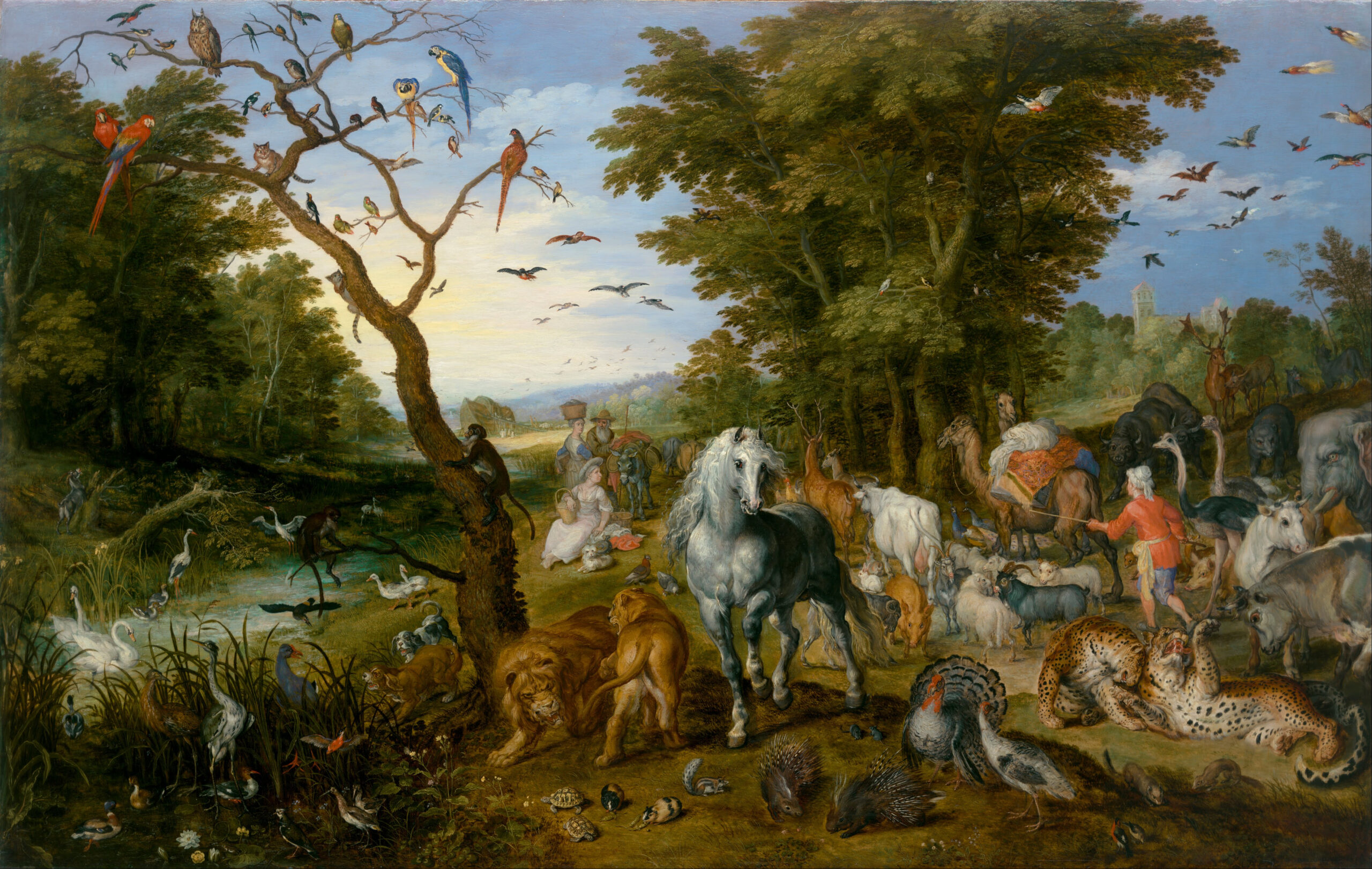 ‘Intocht in de ark van Noach’, olieverfschilderij van Jan Brueghel de Oudere uit 1613
