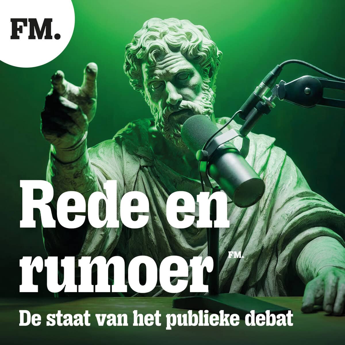 Logo podcast Rede en rumoer De staat van het publieke debat