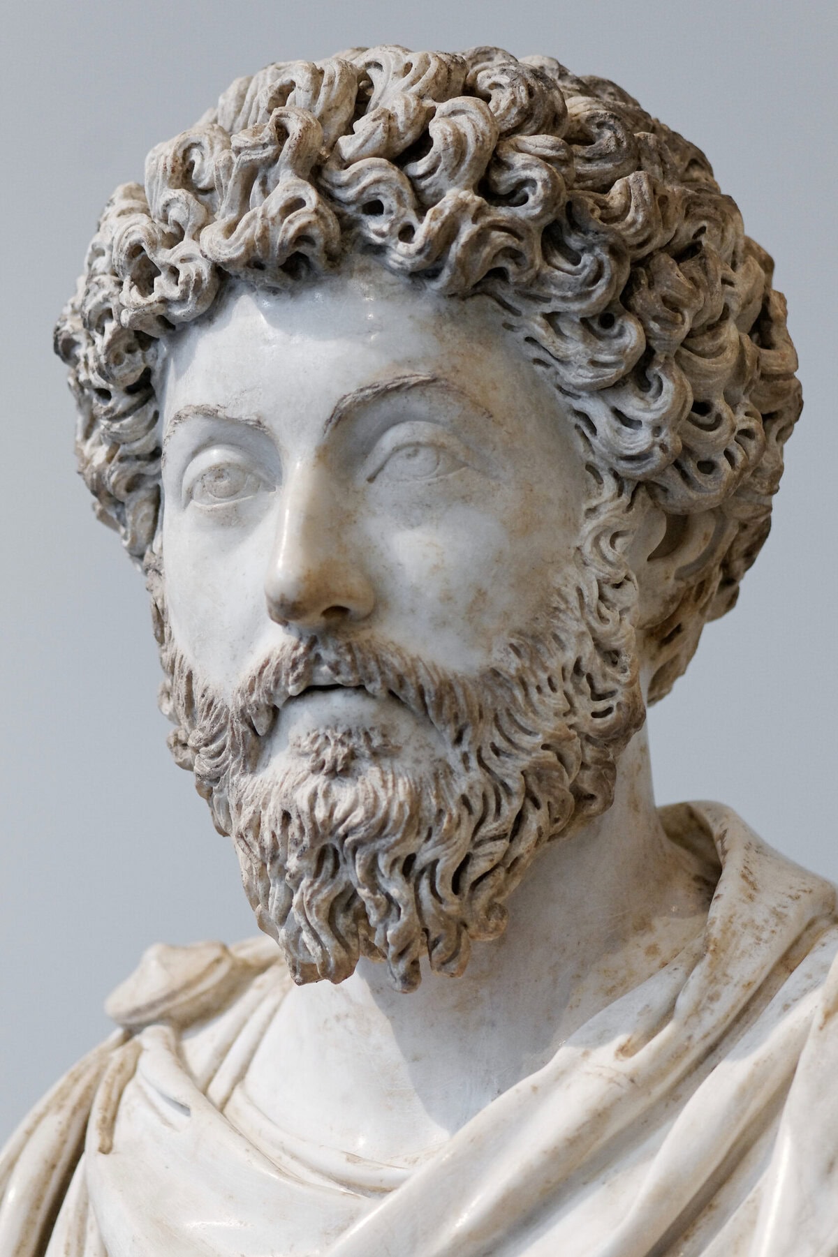 buste van filosoof en keizer Marcus Aurelius