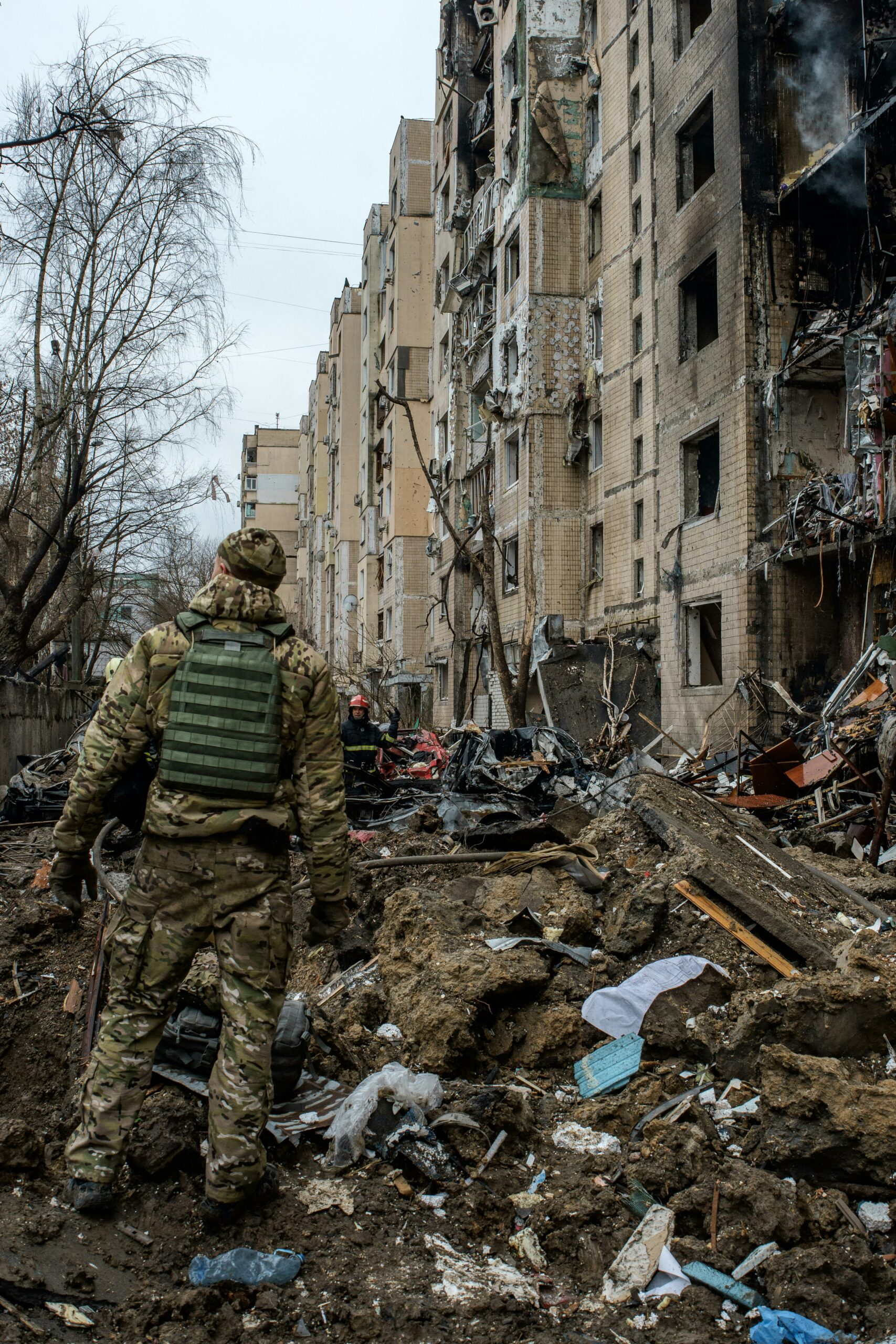 oorlog militaire verwoeste gebouwen