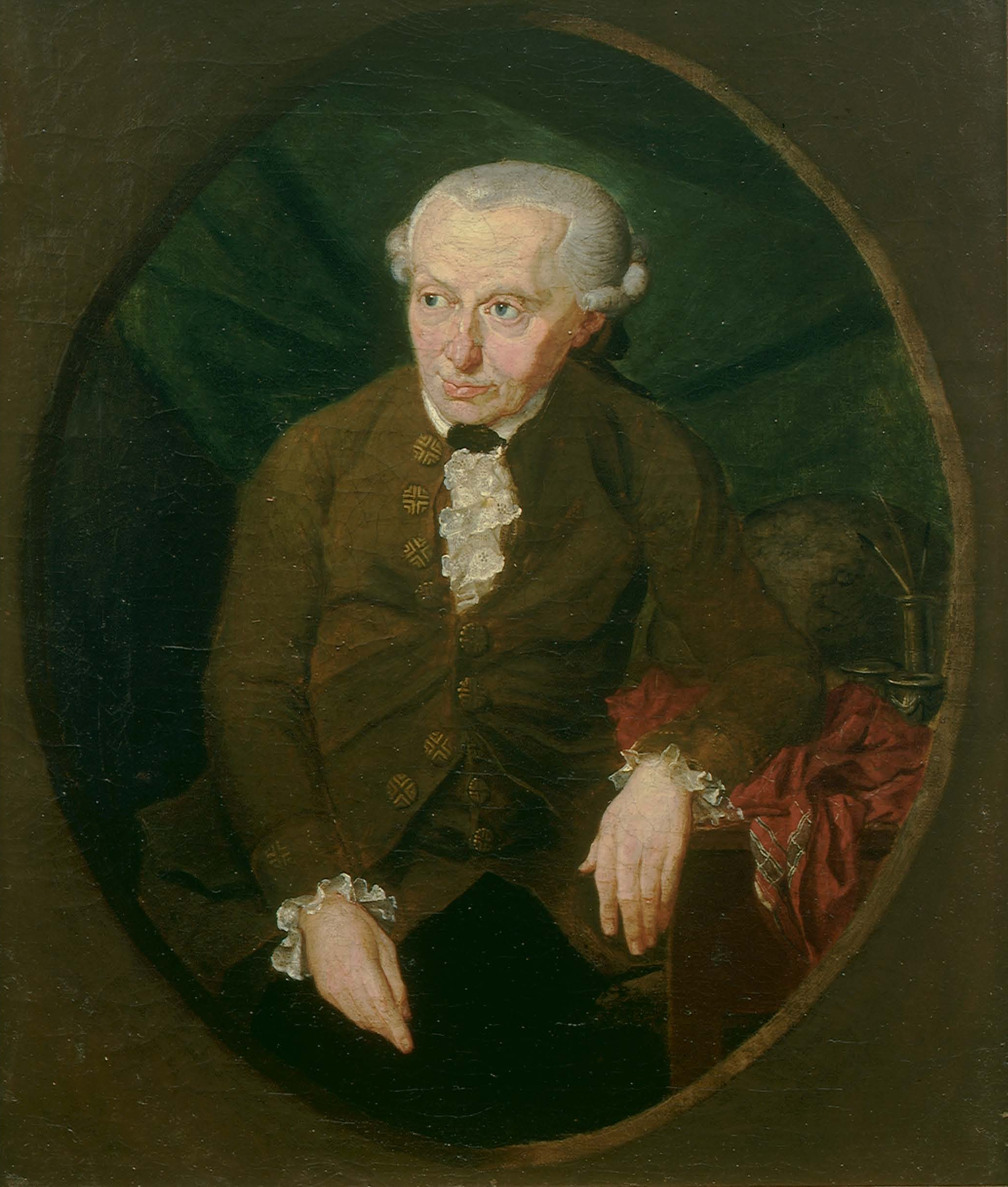 Portret van Immanuel Kant door Gottlieb Doebler uit 1791 Verlichting