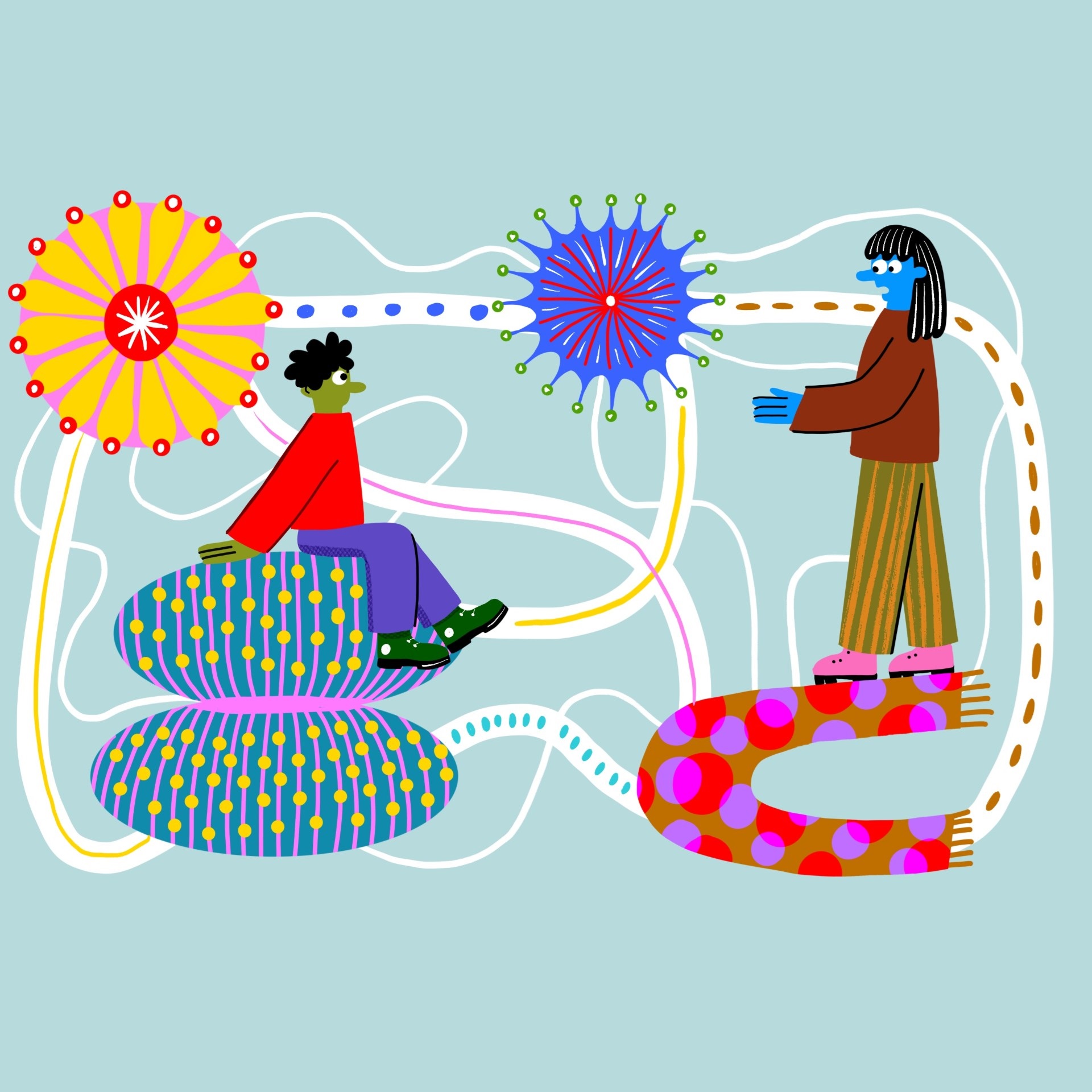 Raadsel patroon in de geschiedenis illustratie Pauline Cremer