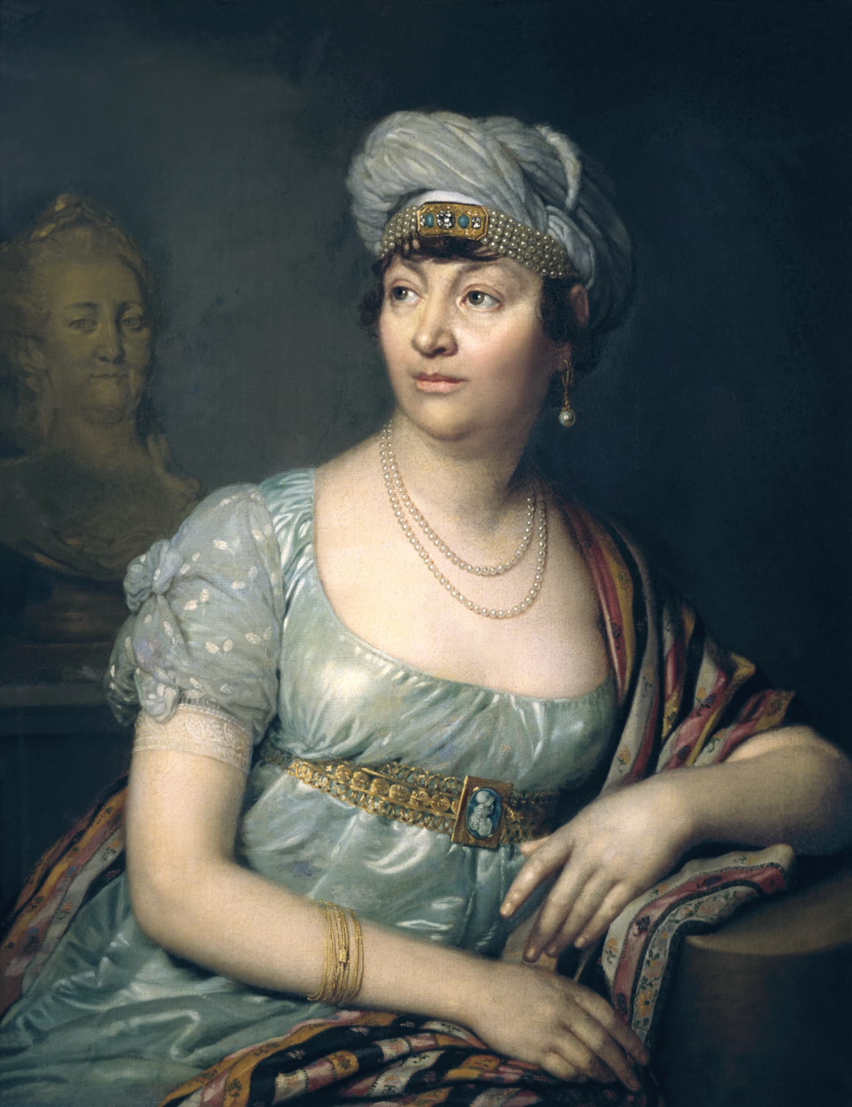 ‘Anne Louise Germaine de Staël-Holstein’, olieverfschilderij uit 1812 van Vladimir Borovikovski